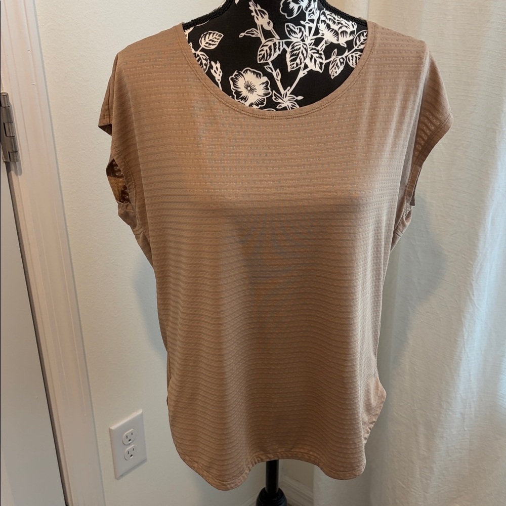 Layer 8 Tan Short Sleeve Women's Top